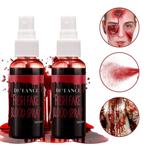 fake blood clothing spray - bloody makeup.